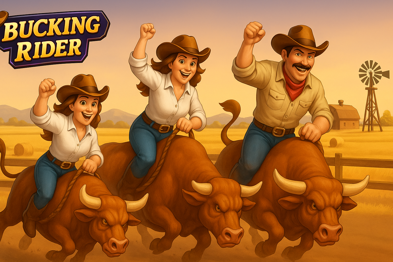 Bucking Rider gameplay schermafbeelding - spelfeatures